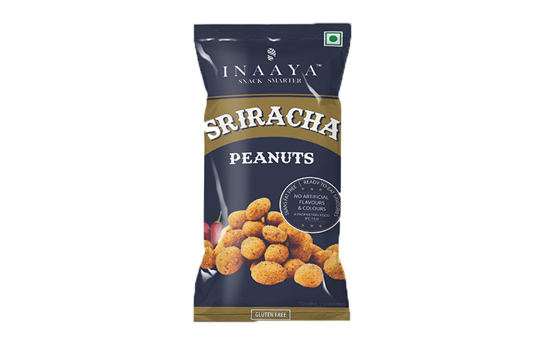 Inaaya Sriracha Peanuts    Pack  40 grams